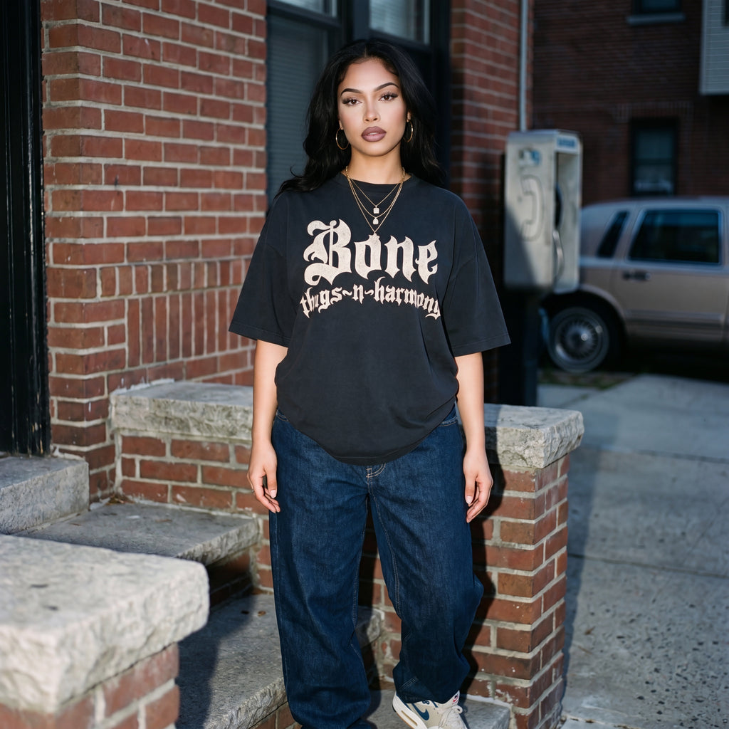BTNH Logo Tee (Off White on Black)