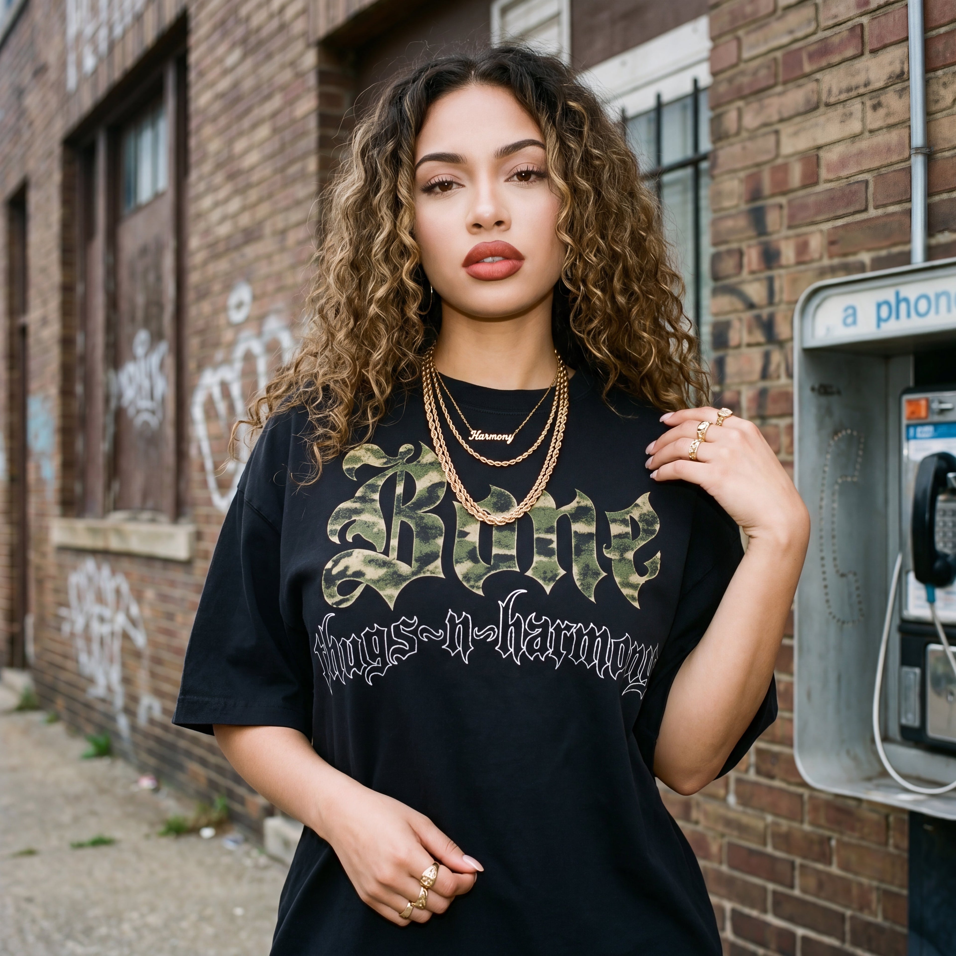 BTNH Logo Tee Camo on Black