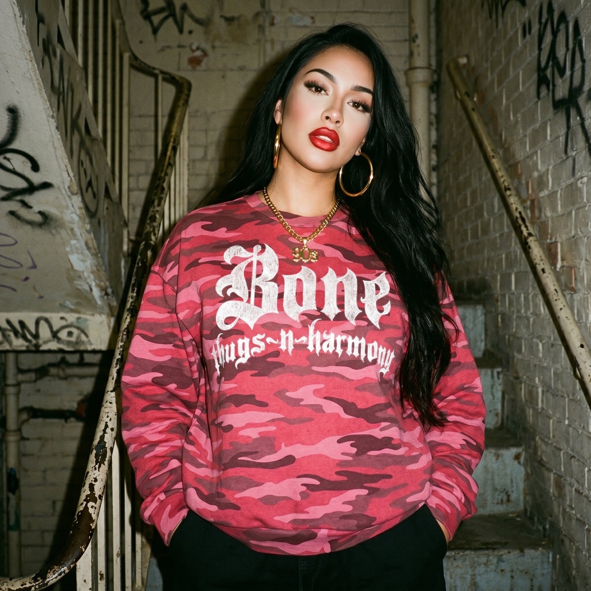 BTNH Logo Crewneck Sweatshirt (Pink Camo)