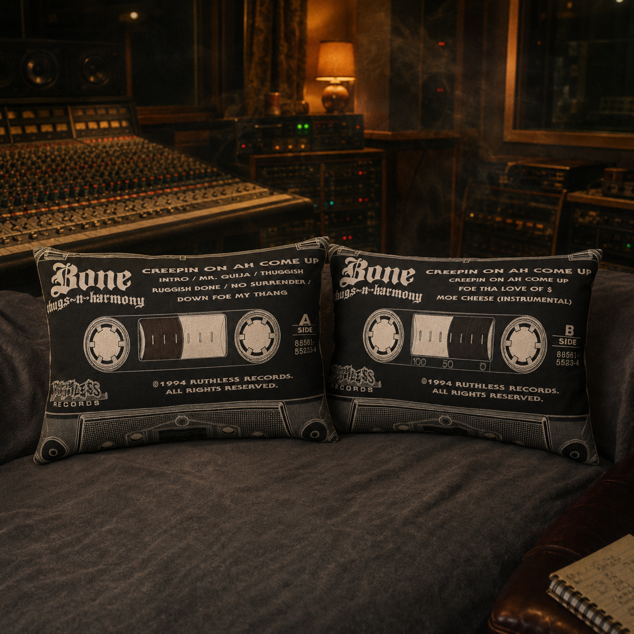 Bone Thugs-N-Harmony Creepin On Ah Come Up Cassette Pillow