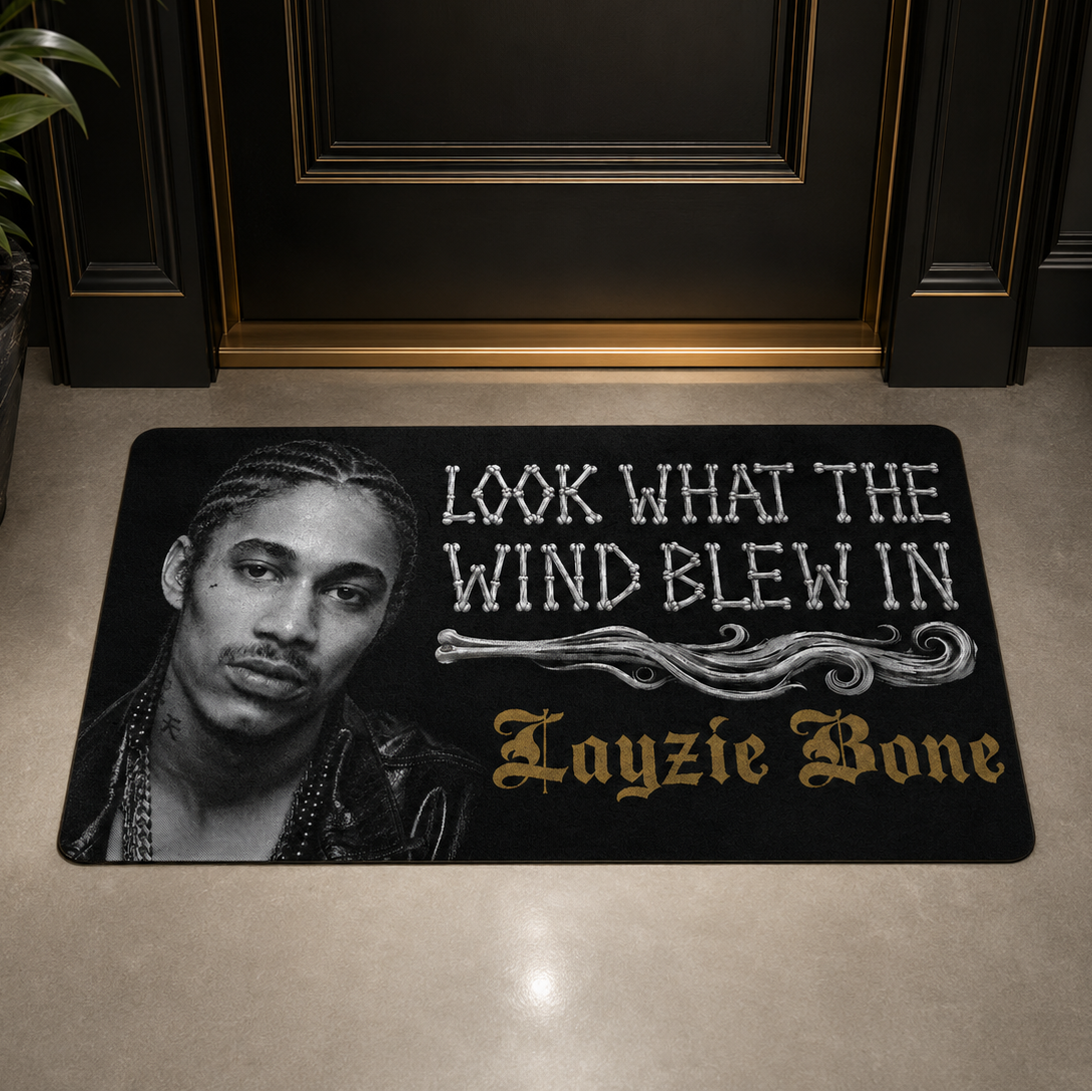 "Look What The Wind Blew In" Welcome Mat