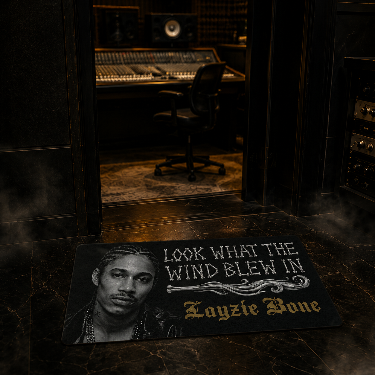 "Look What The Wind Blew In" Welcome Mat