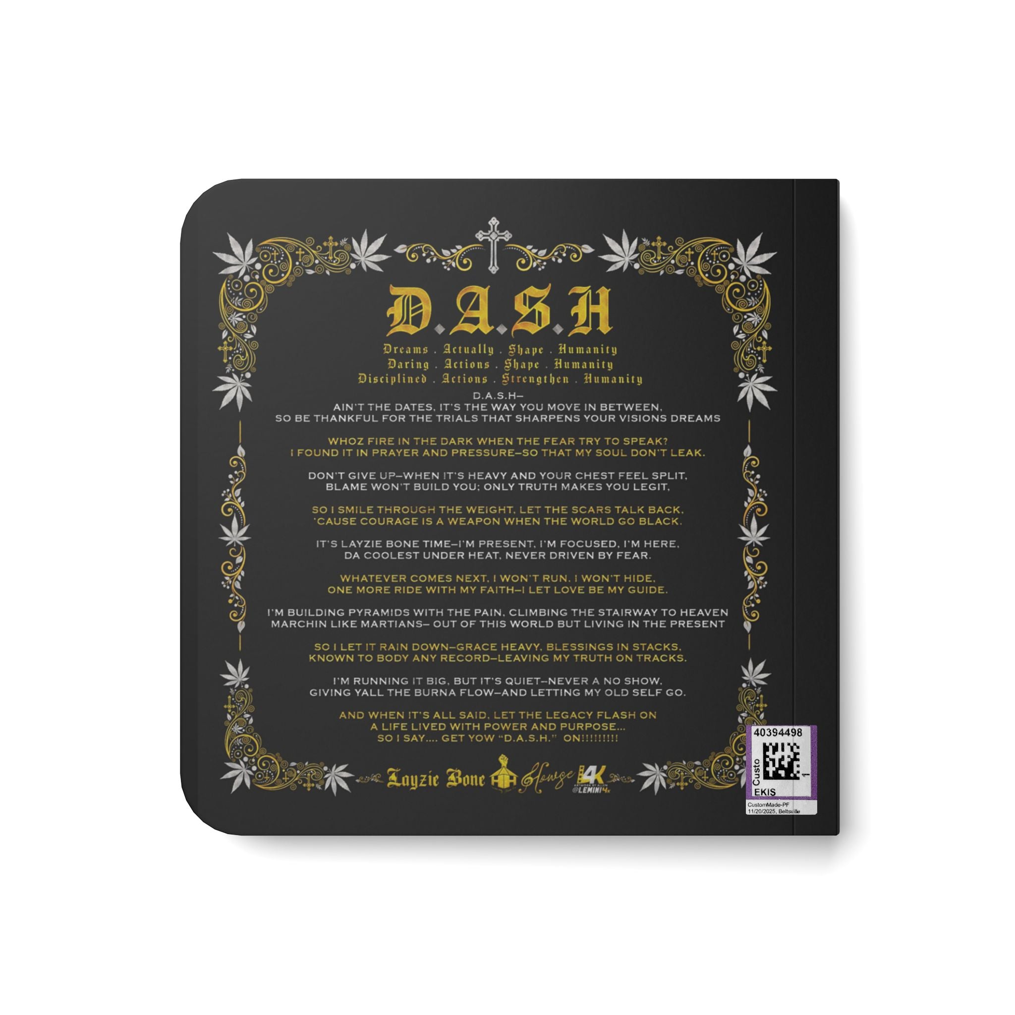 D.A.S.H. Lyric Manuscripts Book