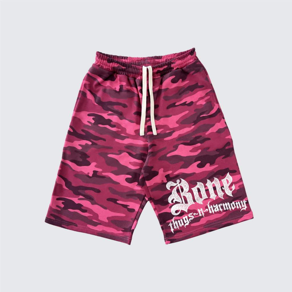 Bone Thugs-N-Harmony Logo Shorts (Pink Camo)
