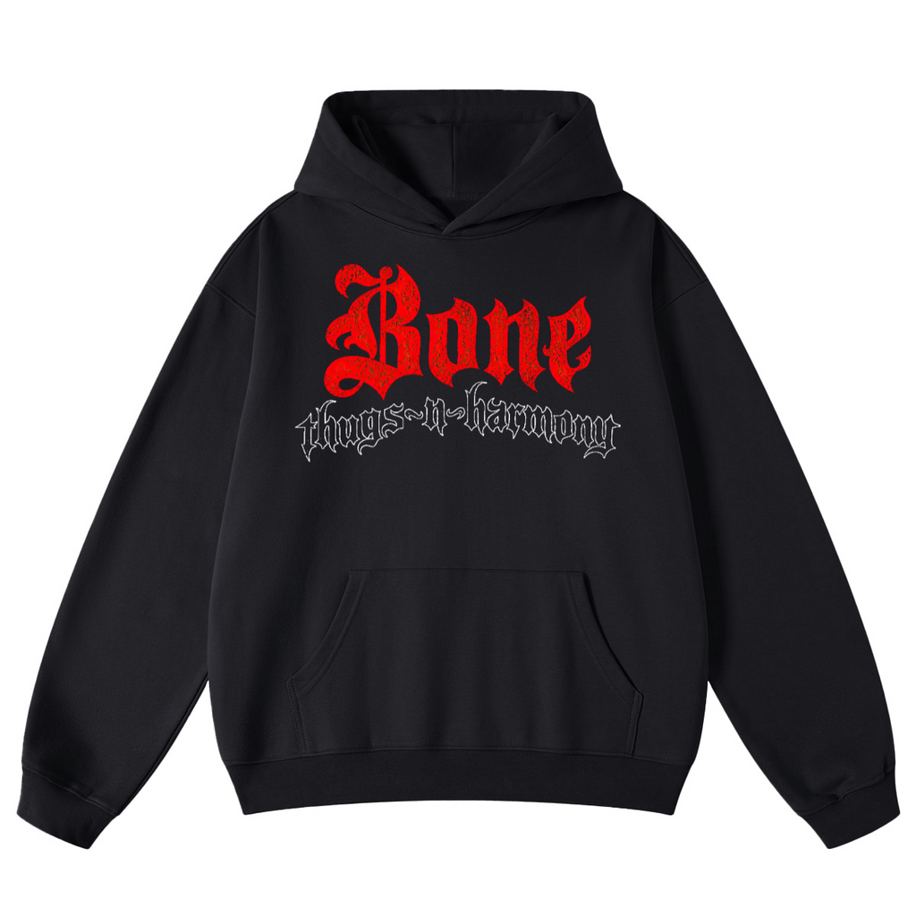 Bone Thugs-N-Harmony Logo Hoodie (Red on Black)