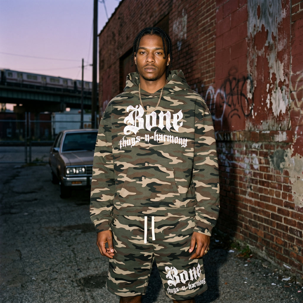 BTNH Camo Hoodie + Shorts Set