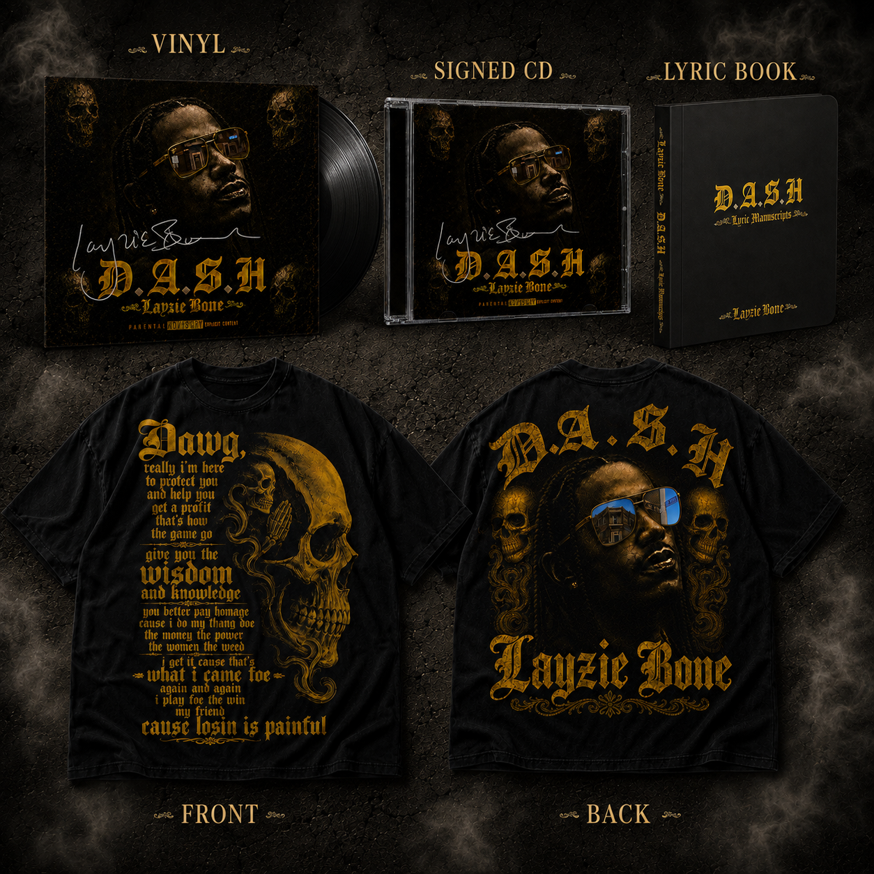 D.A.S.H. Ultimate Signed Bundle - Signed CD, Signed Vinyl, Lyric Book & Tee (Pre-Order)