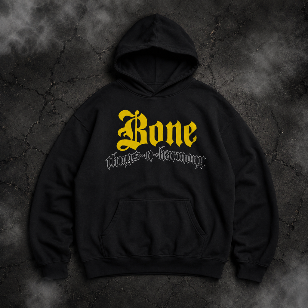 Bone Thugs-N-Harmony Logo Hoodie (Yellow on Black)