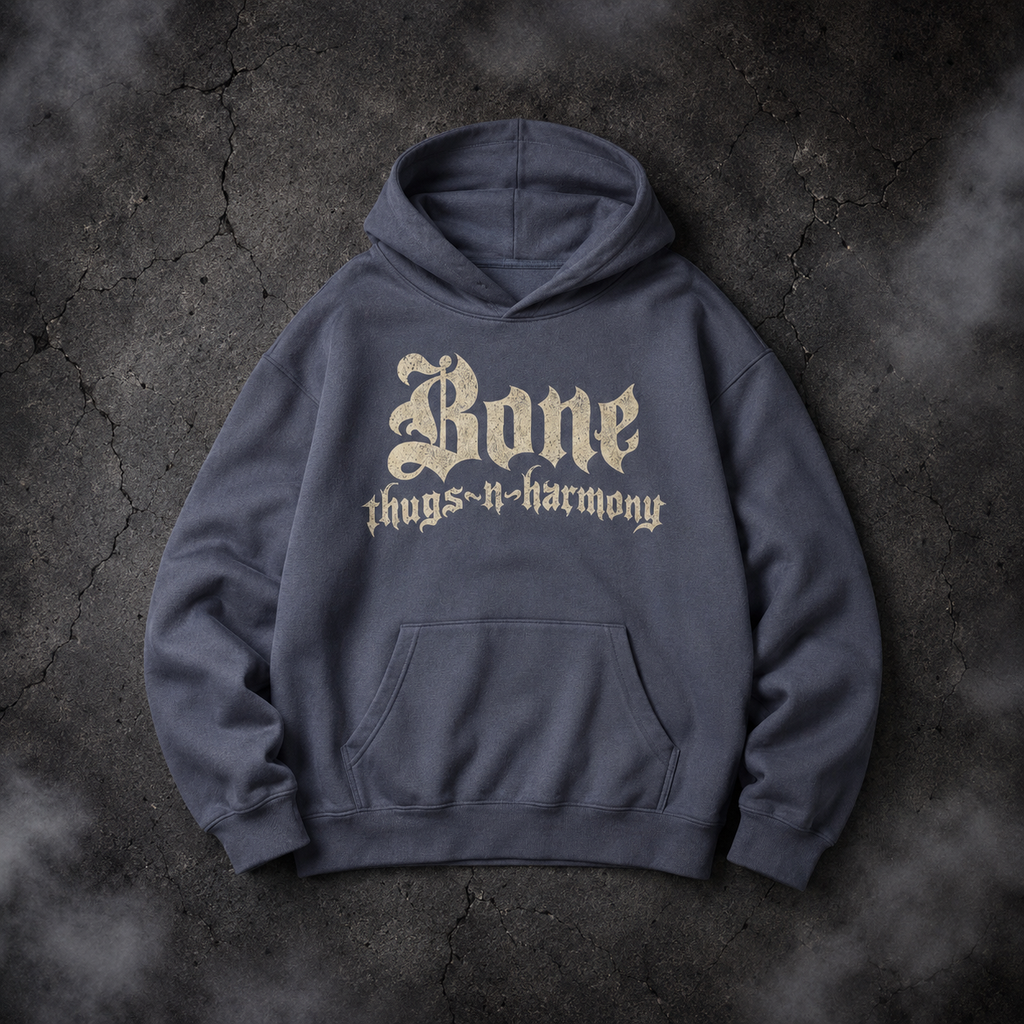 Bone Thugs-N-Harmony Logo Hoodie (Off-White & Navy)