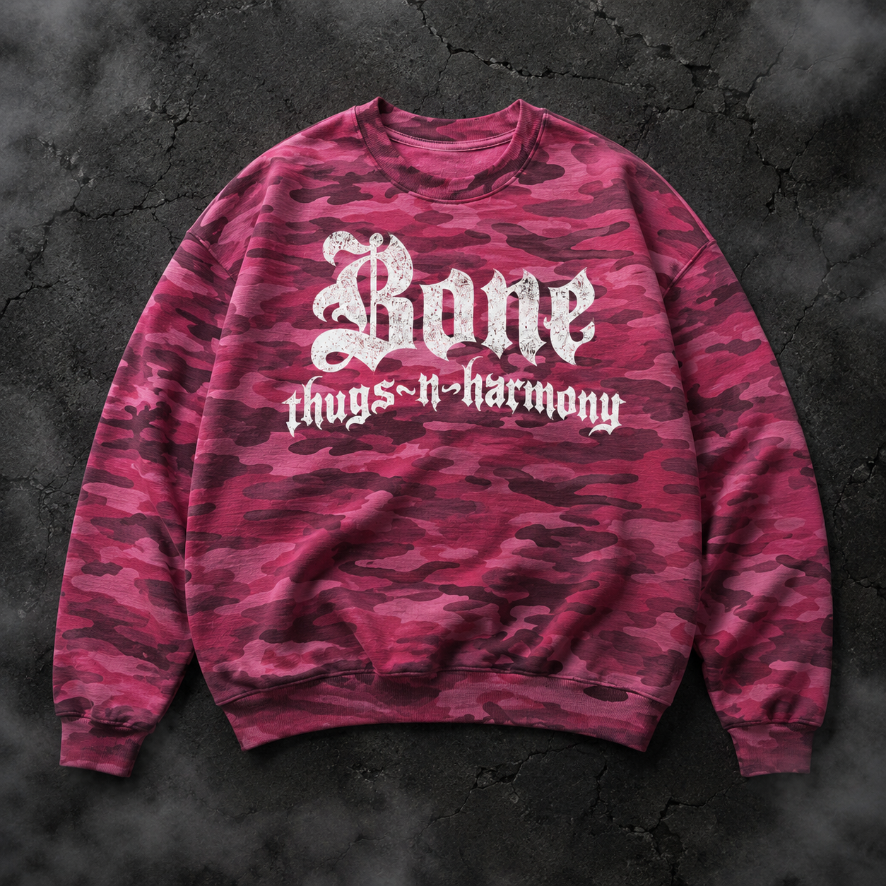 BTNH Pink Camo Crewneck + Shorts Set