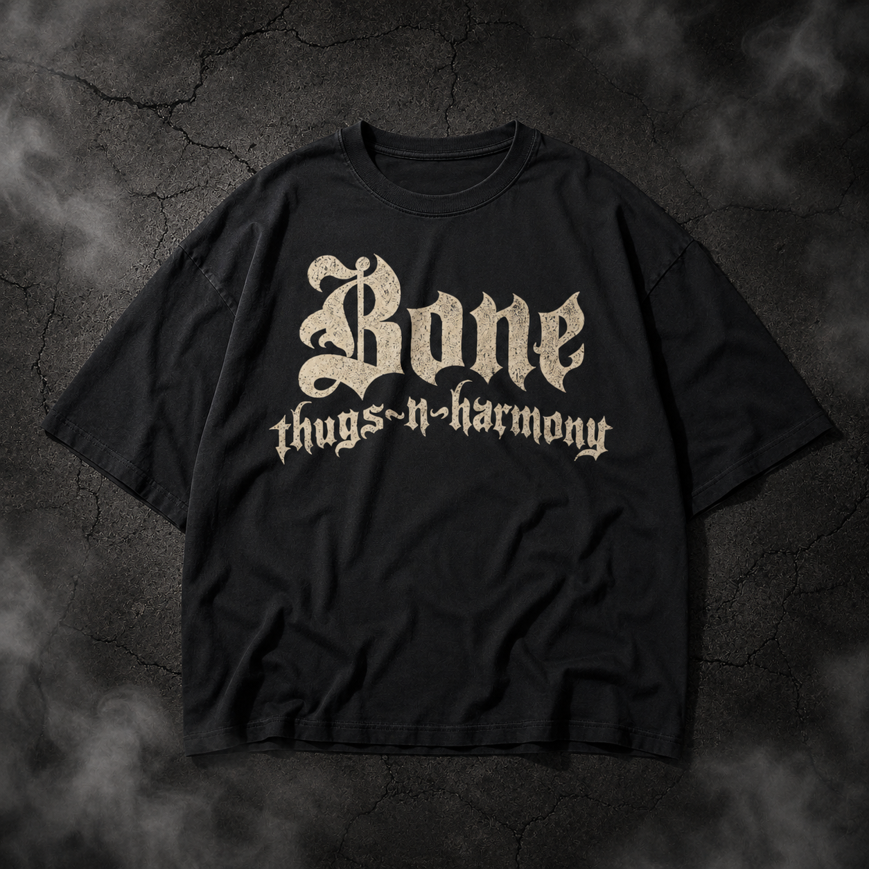 BTNH Logo Tee (Off White on Black)