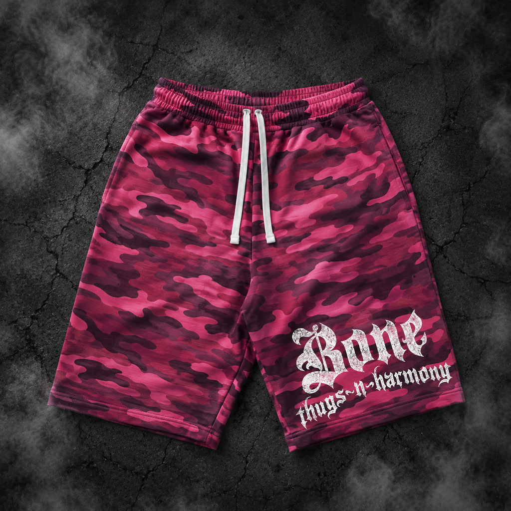 BTNH Pink Camo Hoodie + Shorts Set