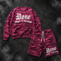 BTNH Pink Camo Crewneck + Shorts Set