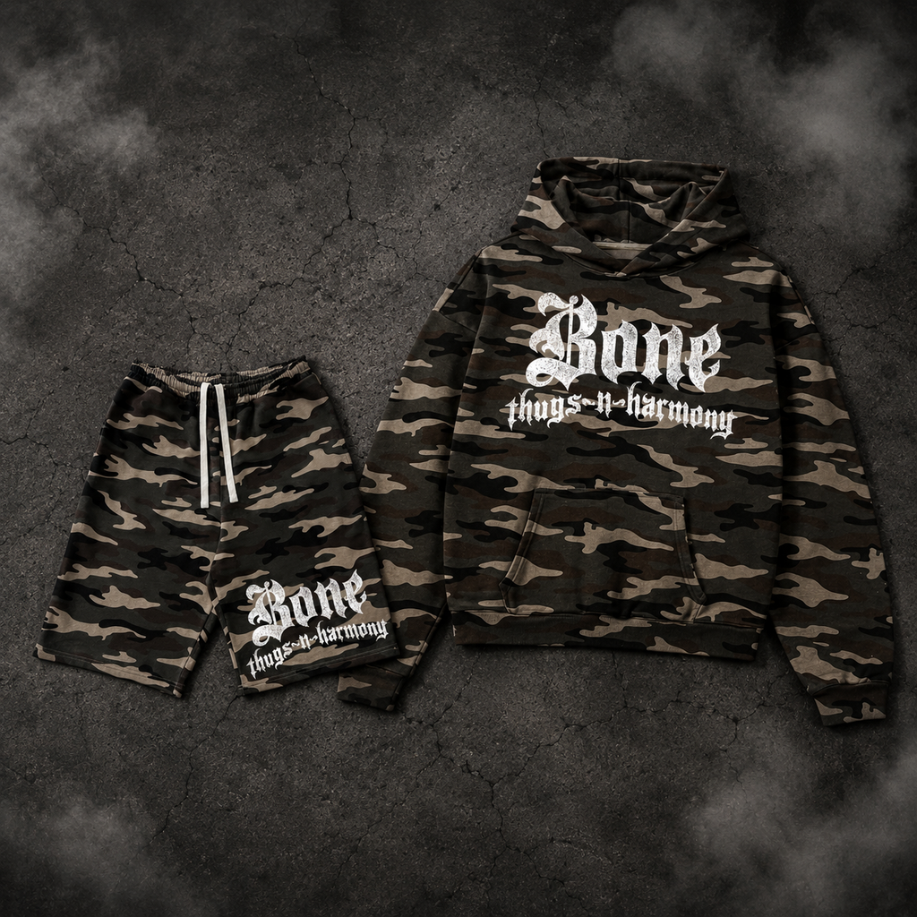 BTNH Camo Hoodie + Shorts Set