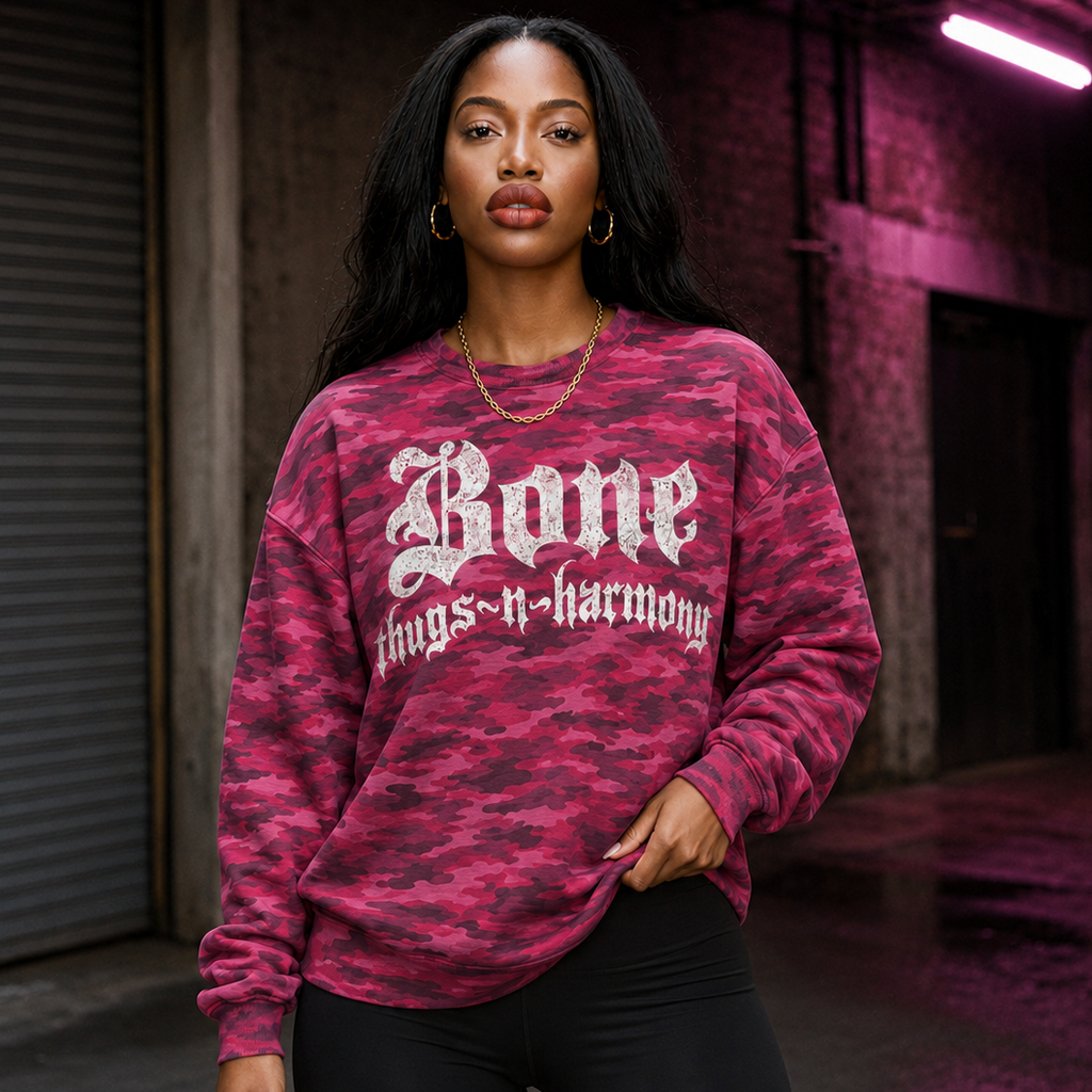 BTNH Logo Crewneck Sweatshirt (Pink Camo)