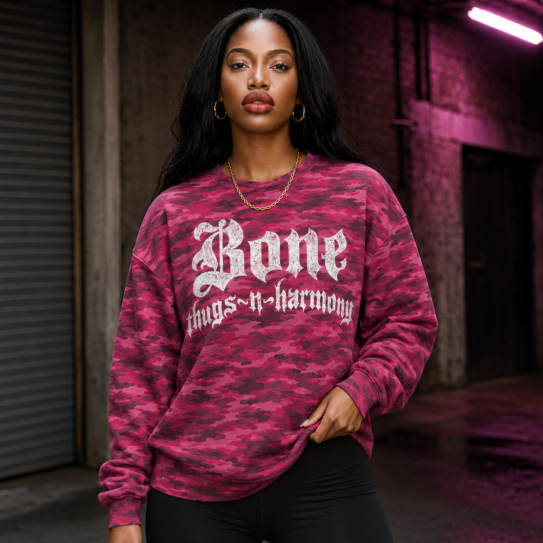 BTNH Logo Crewneck Sweatshirt (Pink Camo)