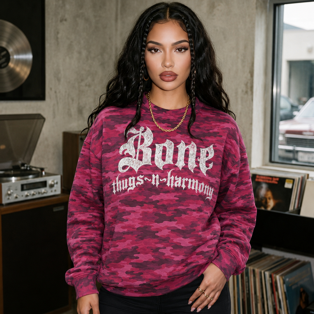 BTNH Logo Crewneck Sweatshirt (Pink Camo)