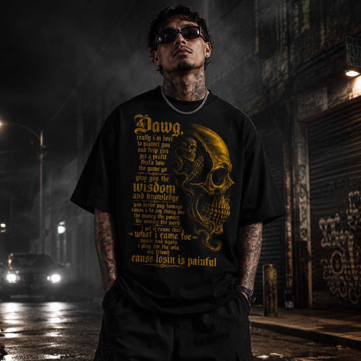 D.A.S.H. Lyric Oversized Tee (Black)