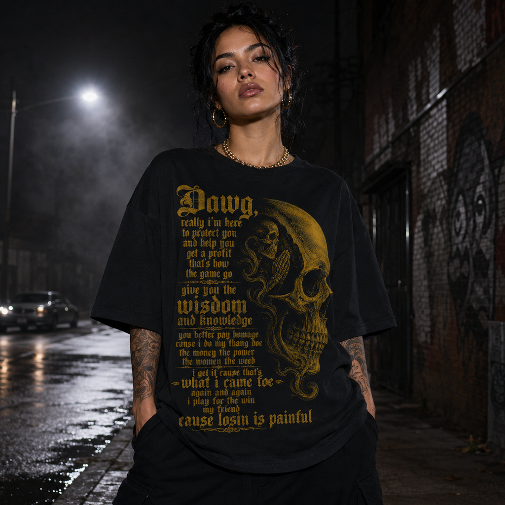 D.A.S.H. Lyric Oversized Tee (Black)