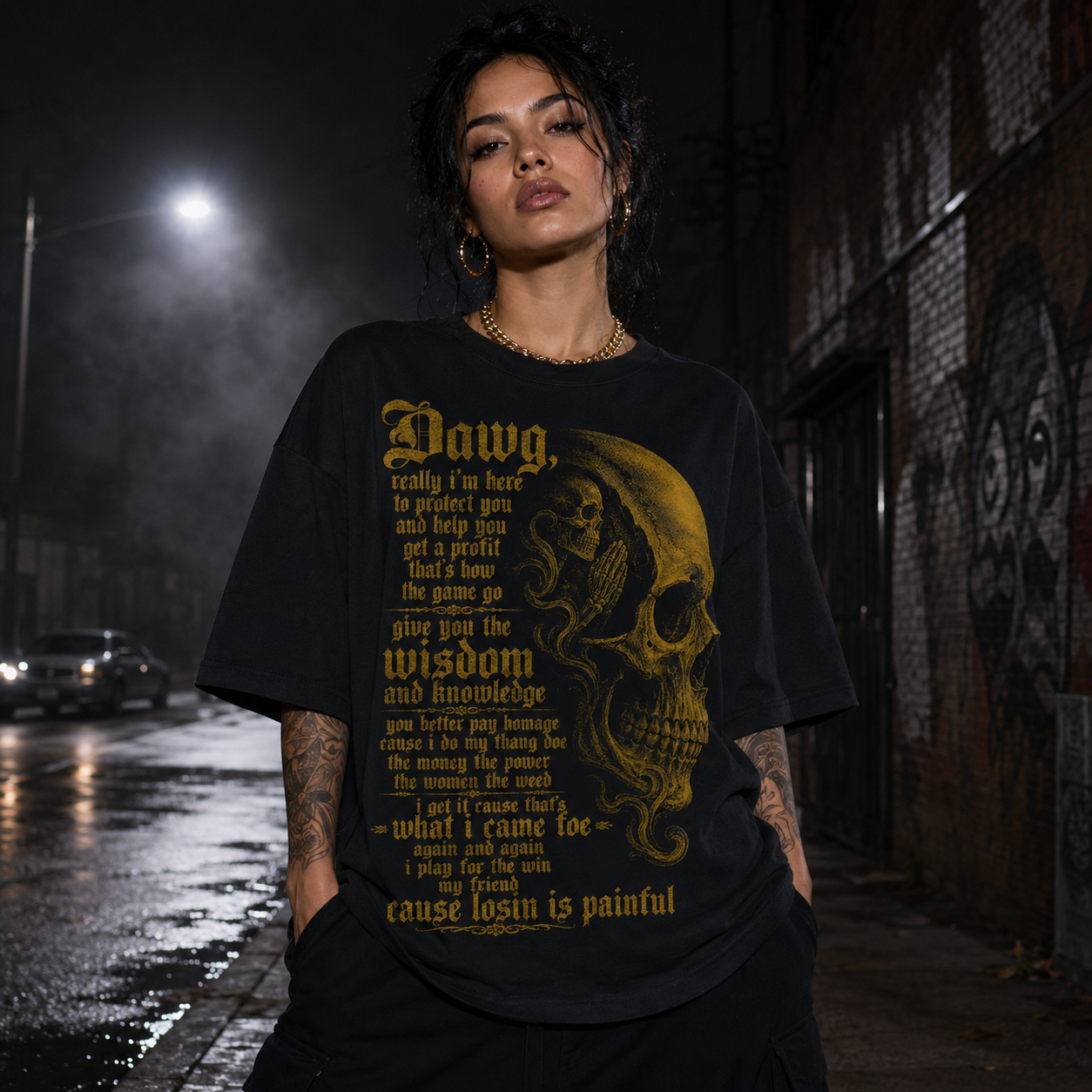 D.A.S.H. Lyric Oversized Tee (Black)