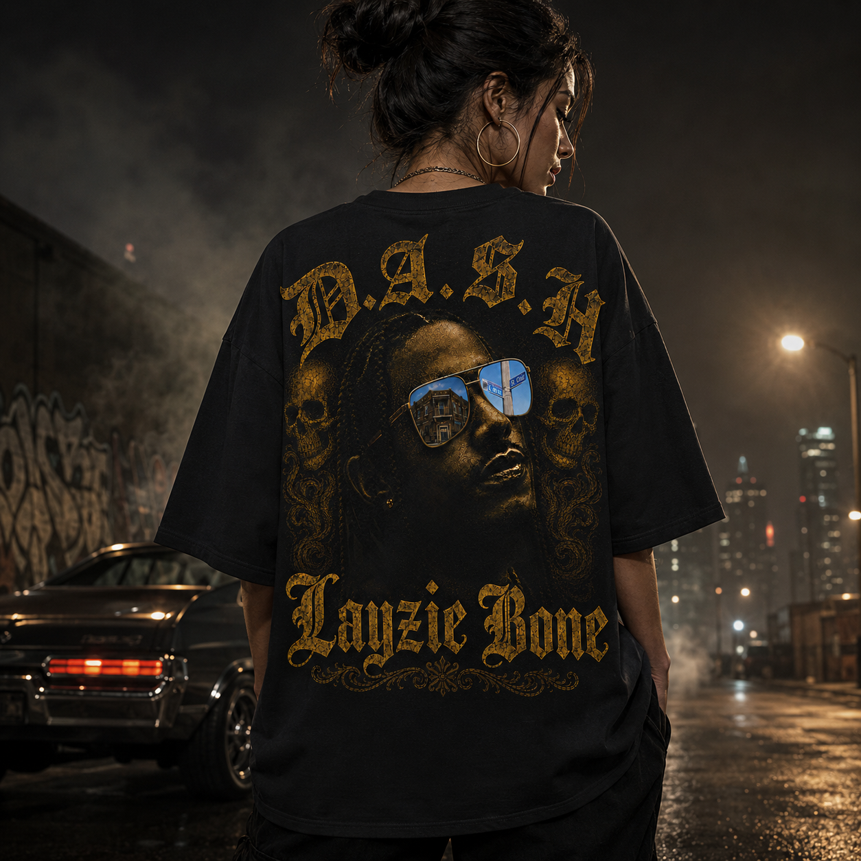 D.A.S.H. Lyric Oversized Tee (Black)