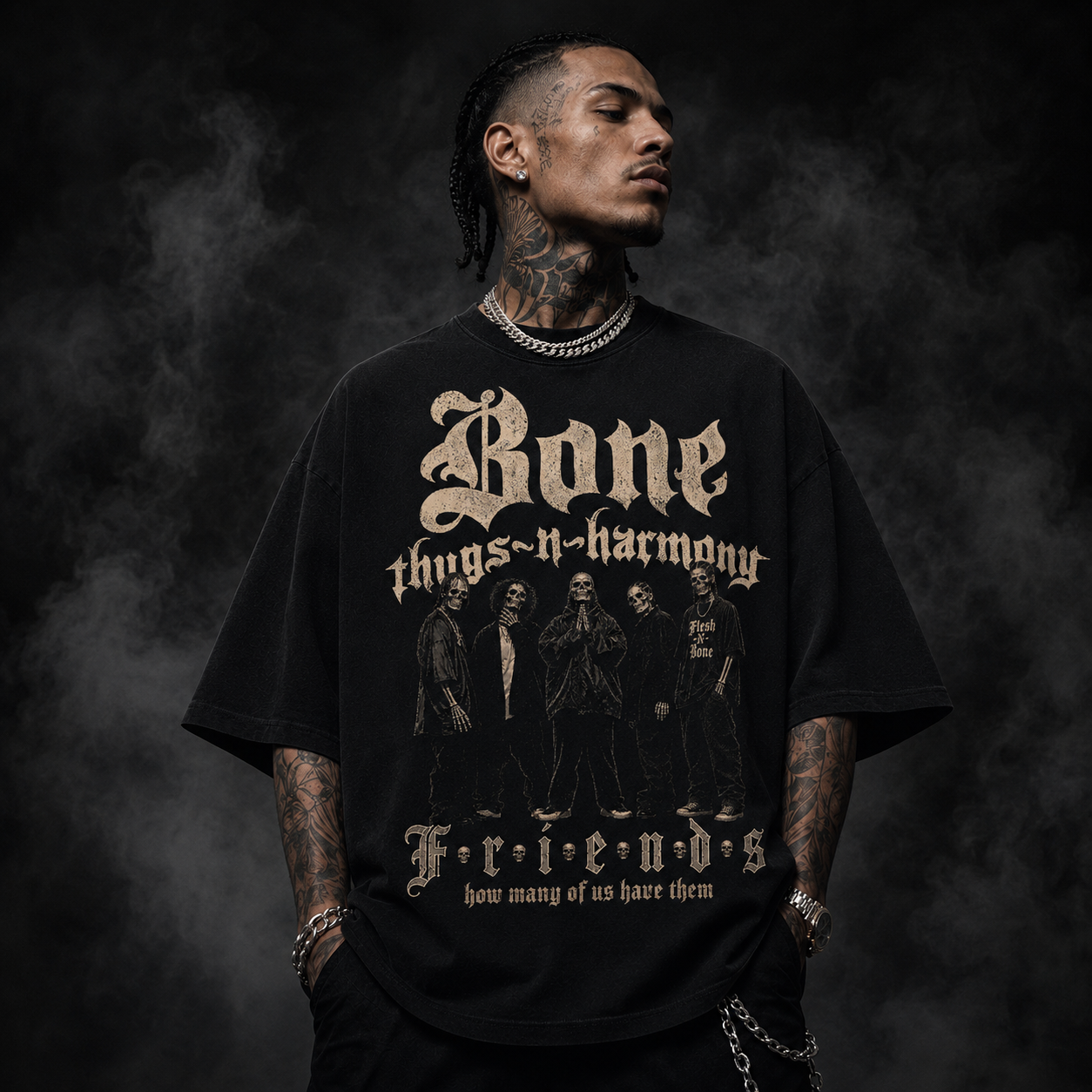 BTNH Friends Oversized Tee (Black)