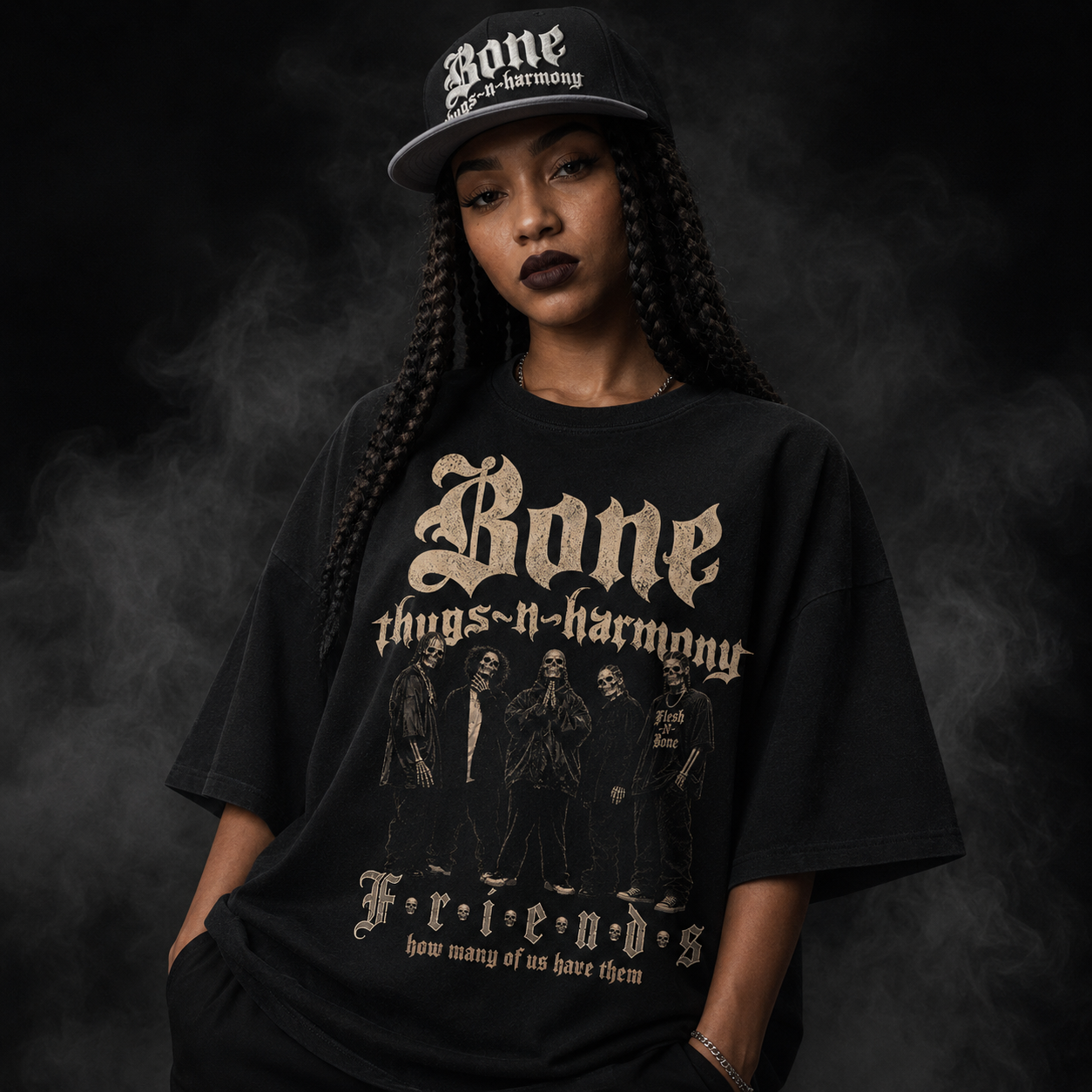BTNH Friends Oversized Tee (Black)
