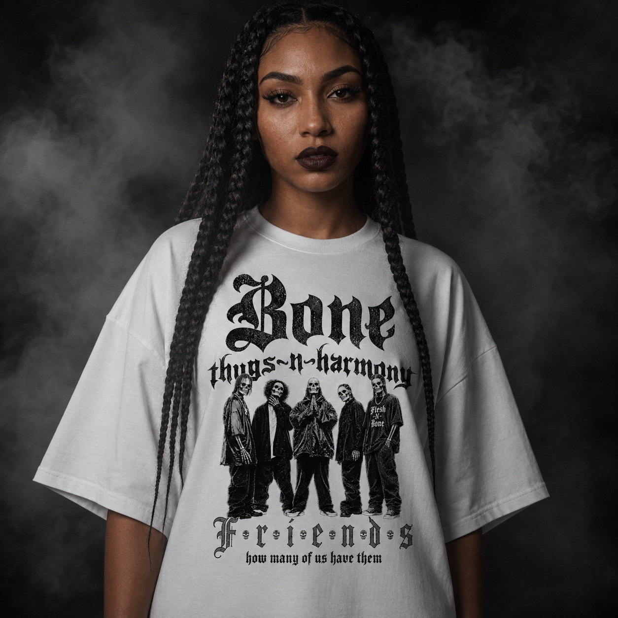 BTNH Friends Oversized Tee (White)
