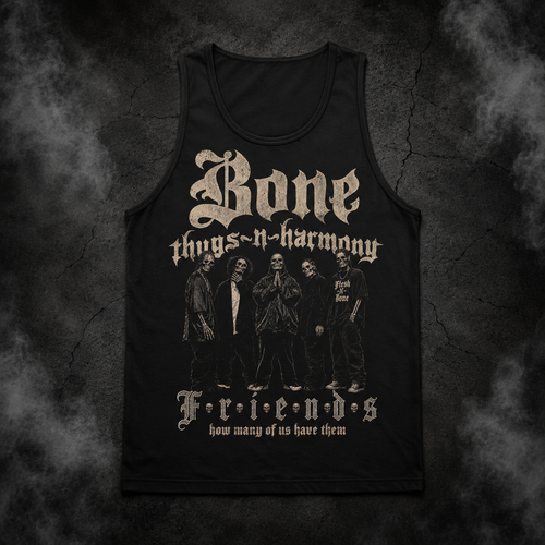 Bone Thugs-N-Harmony Friends Tank Top Black front design