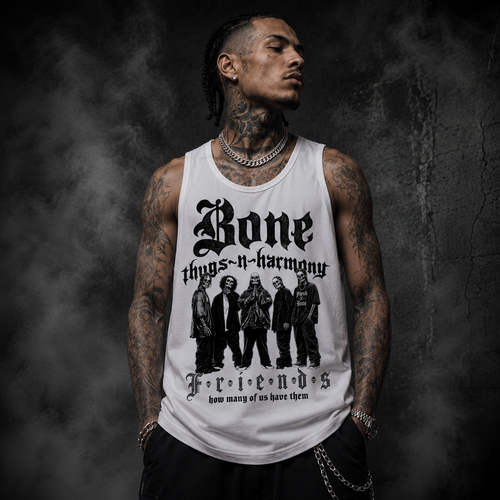 BTNH Friends white tank top on model