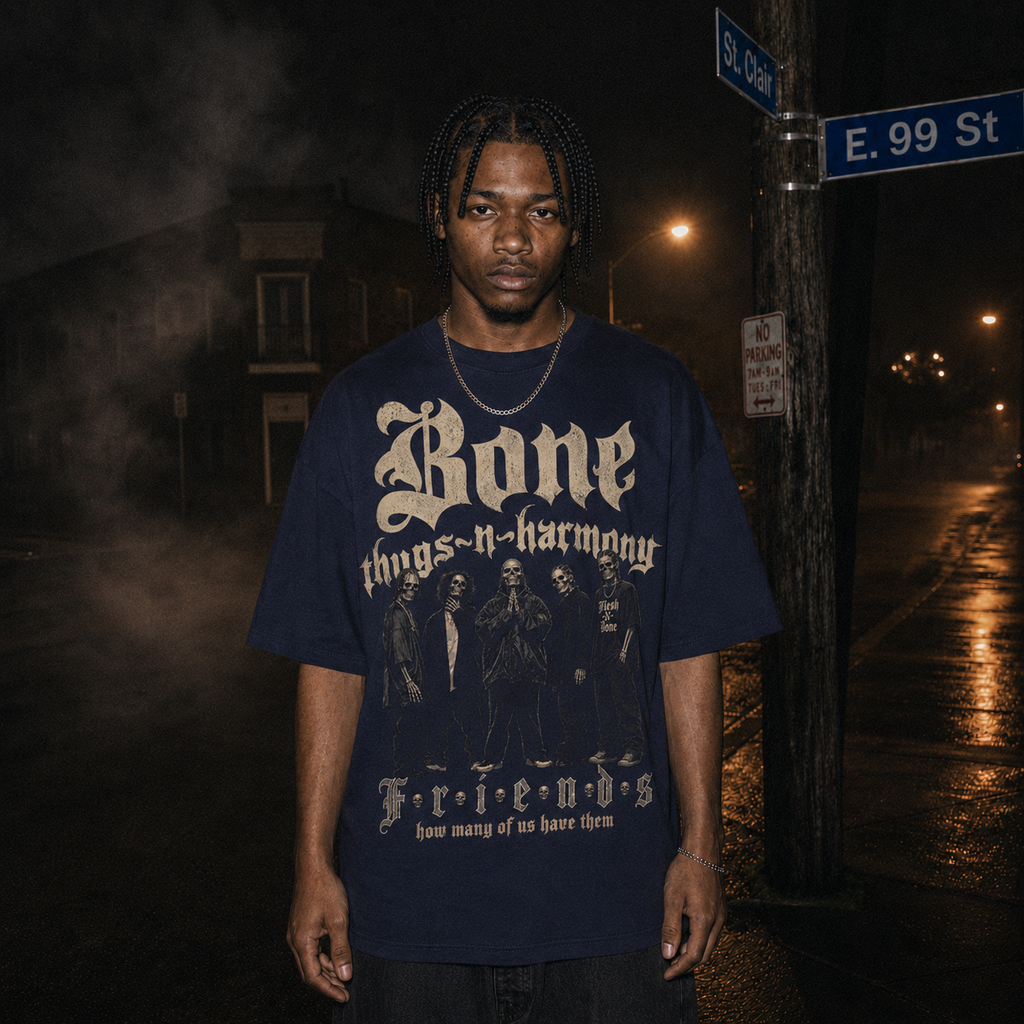 Bone Thugs-N-Harmony Friends Tee (Navy)