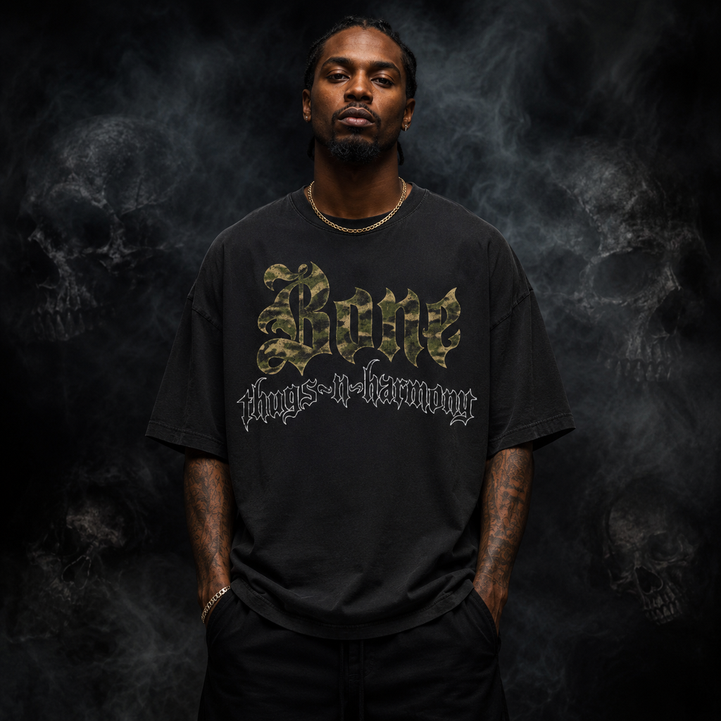 BTNH Logo Tee Camo on Black