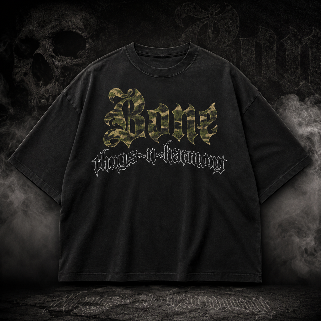 BTNH Logo Tee Camo on Black