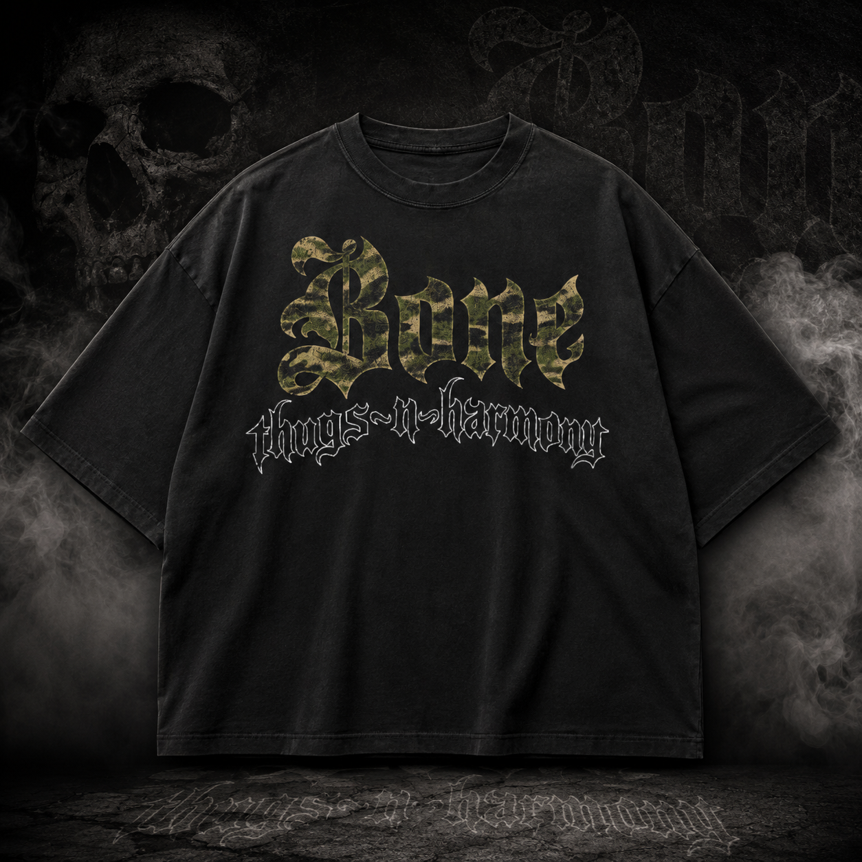 BTNH Logo Tee Camo on Black