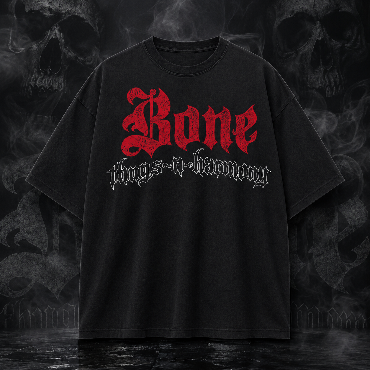 BTNH Logo Tee Red on Black