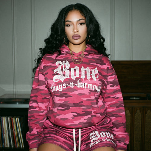 Bone Thugs-N-Harmony Logo Hoodie (Pink Camo)