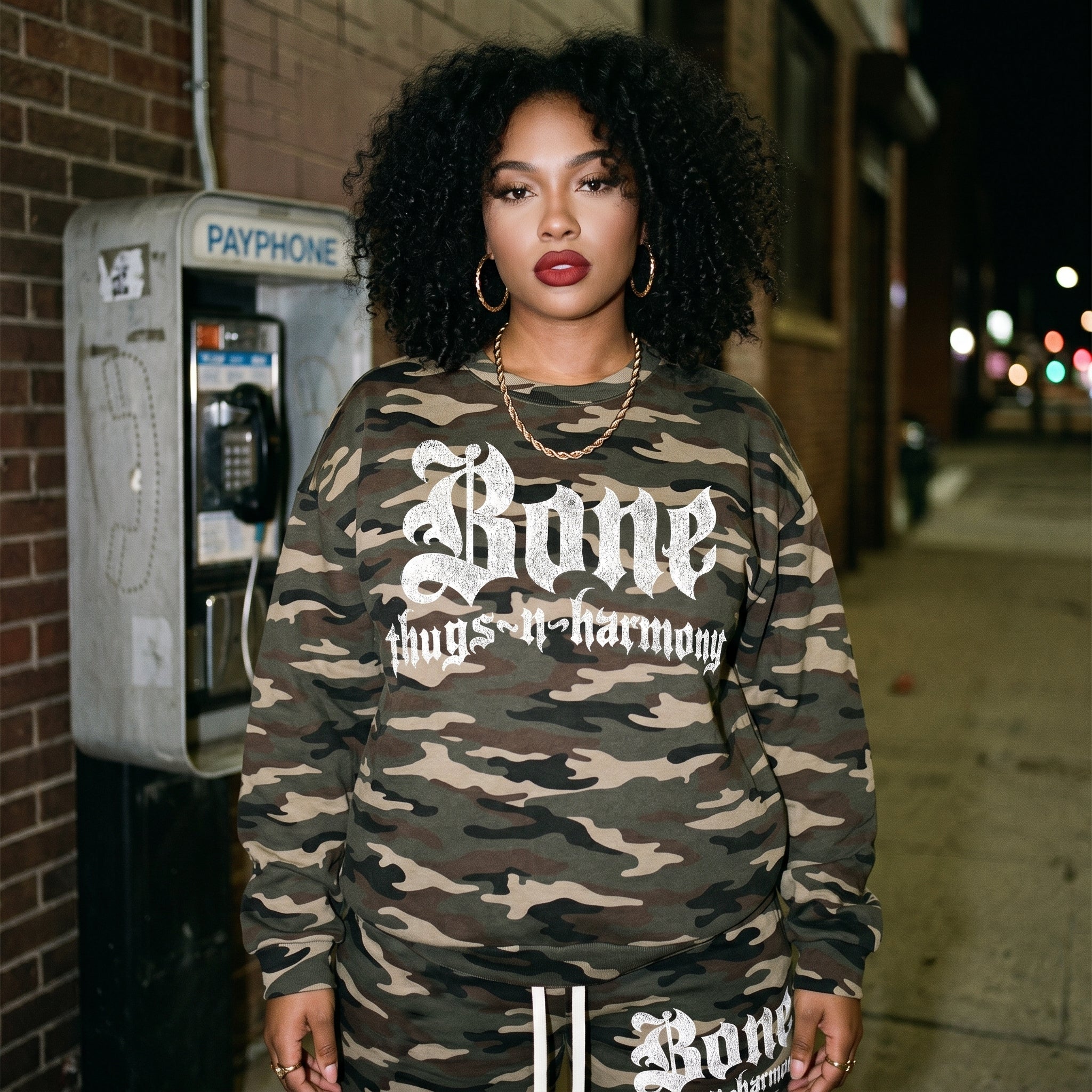 BTNH Camo Crewneck + Shorts Set