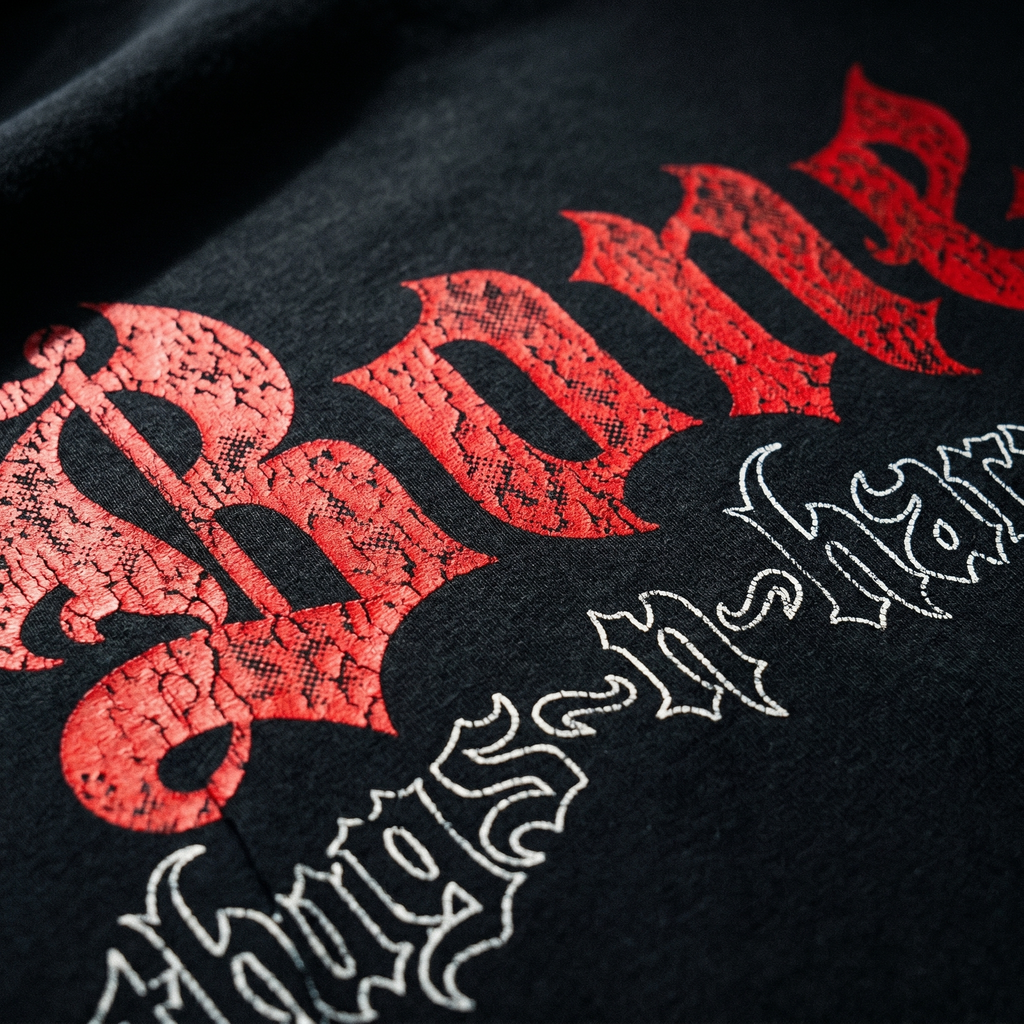 BTNH Logo Tee Red on Black