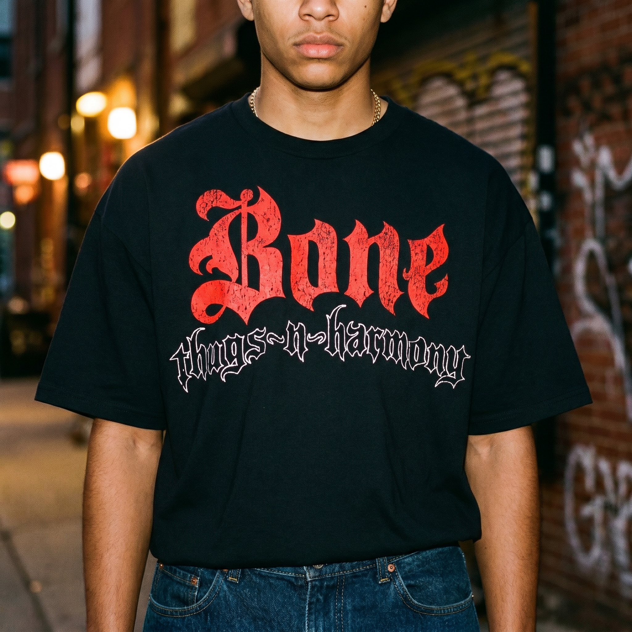 BTNH Logo Tee Red on Black