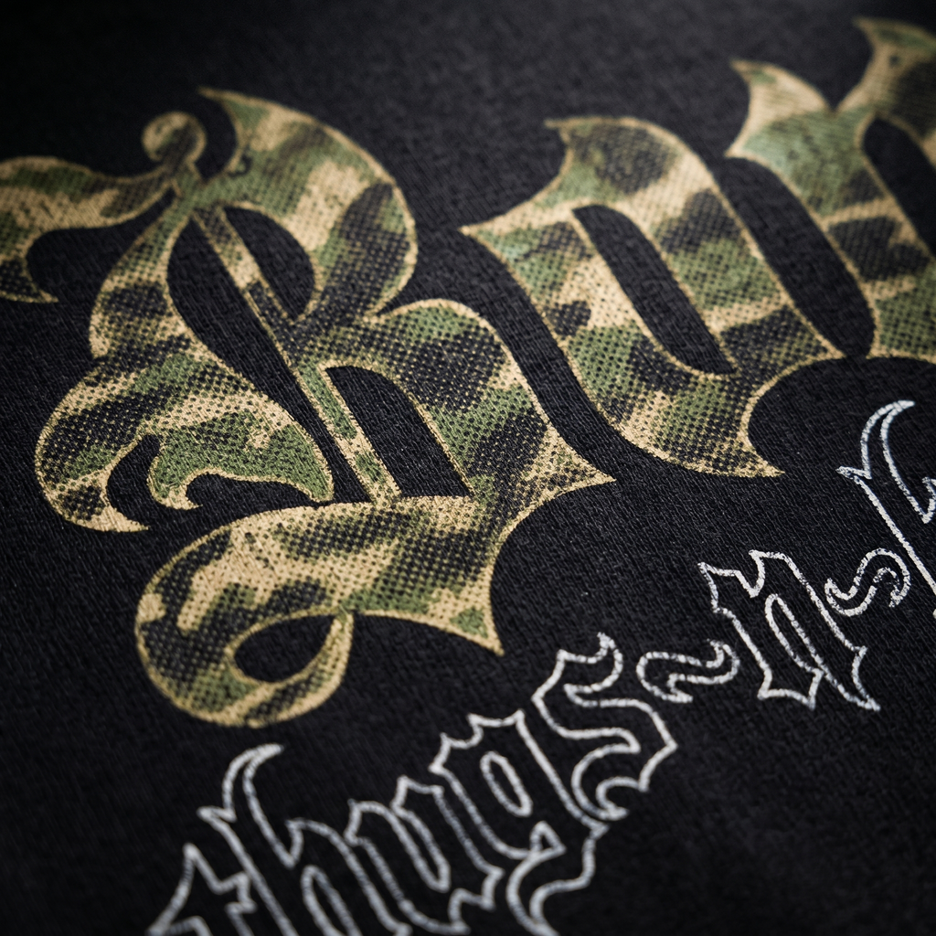 BTNH Logo Tee Camo on Black
