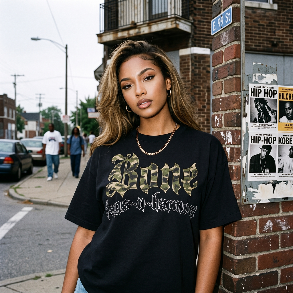 BTNH Logo Tee Camo on Black