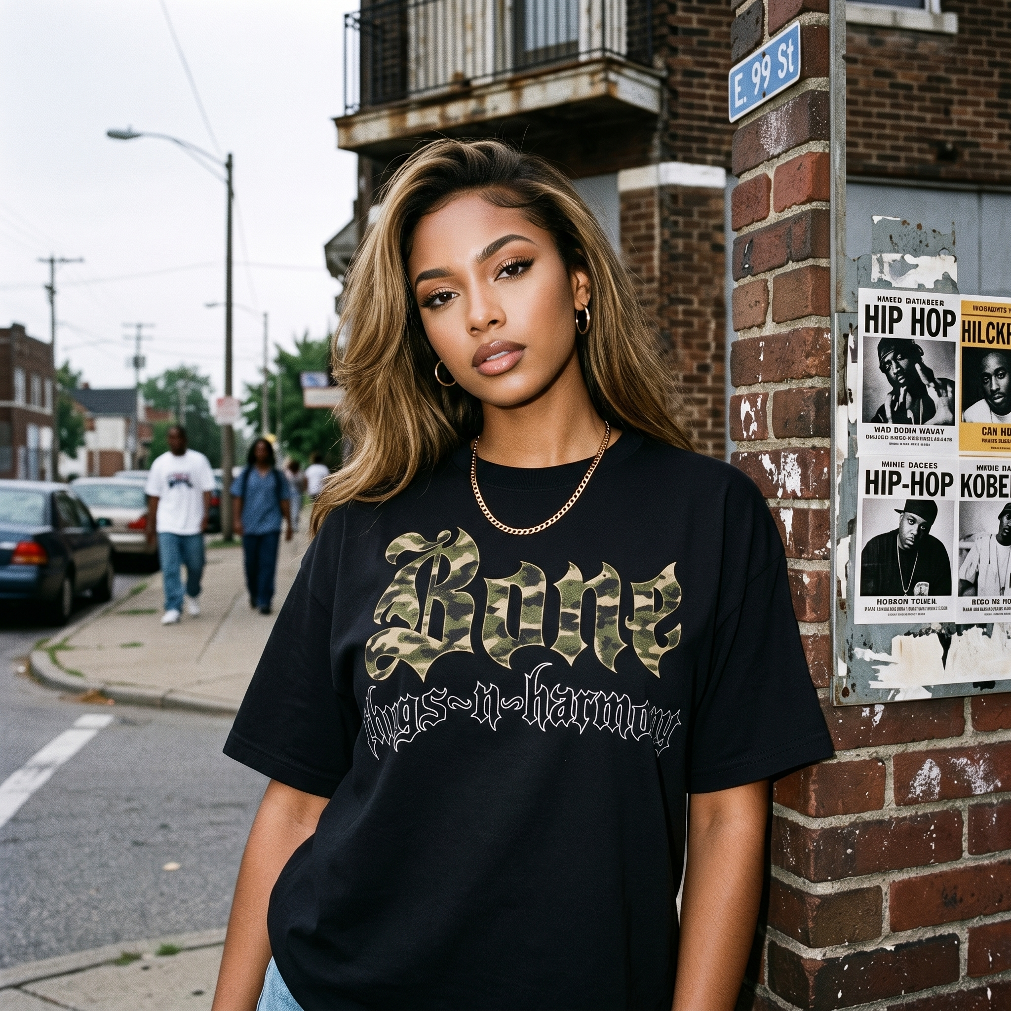 BTNH Logo Tee Camo on Black
