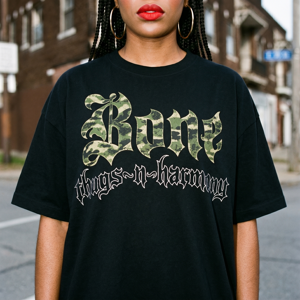 BTNH Logo Tee Camo on Black
